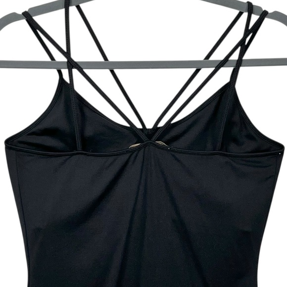 Boston Proper Black Ruched Strappy Camisole – Size S Stretch Nylon Blend - Picture 4 of 10